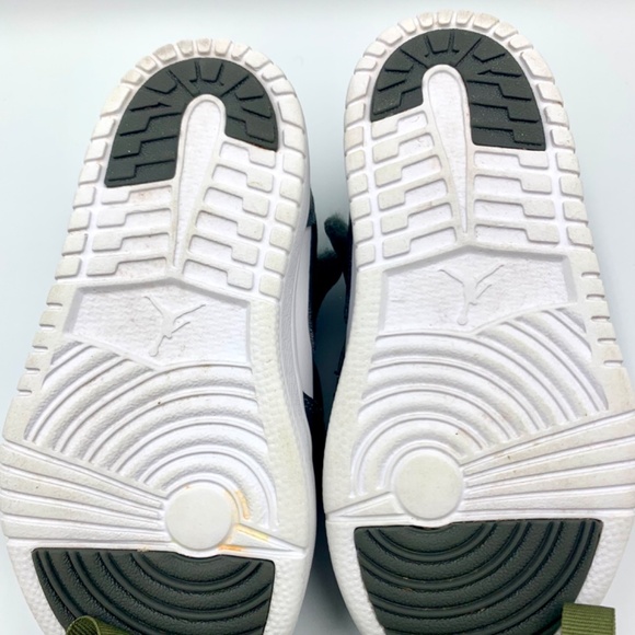 Air Jordan 1/Nike basketball low top hook and loop closure white black sneakers - Picture 8 of 16